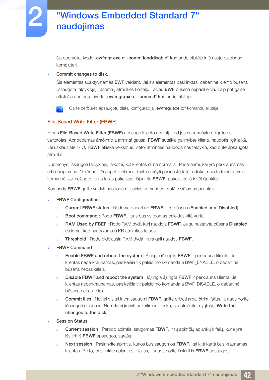 Samsung LF24TOWHBFM/EN manual File-Based Write Filter Fbwf 