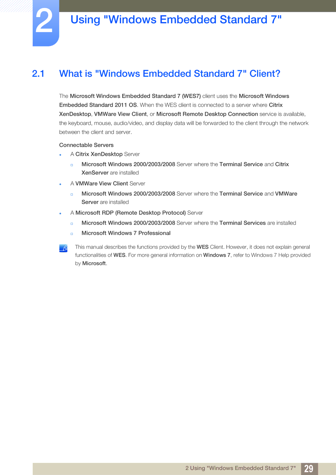 Samsung LF24TSWTBDN/NG, LF24TSWTBDN/EN manual Using Windows Embedded Standard, What is Windows Embedded Standard 7 Client? 