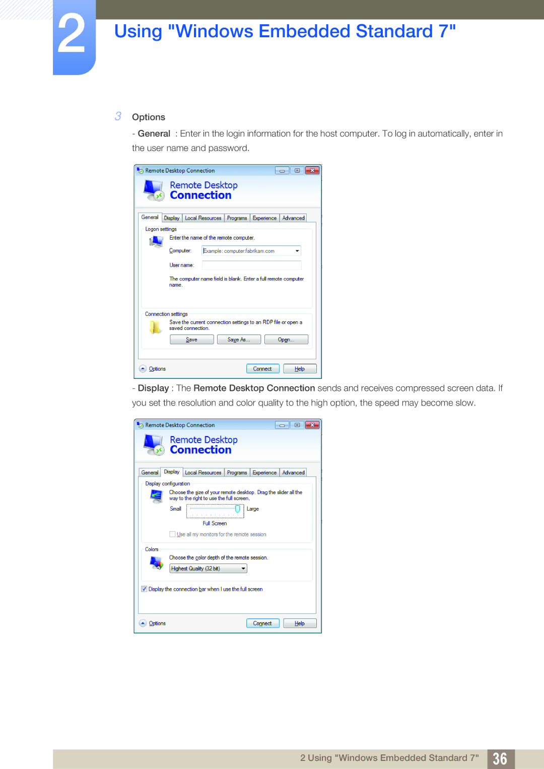 Samsung LF24TSWTBDN/EN, LF19TSWTBDN/EN, LF22TSWTBDN/EN, LF19TSWTBDN/XJ, LF24TSWTBDN/XJ manual Using Windows Embedded Standard 