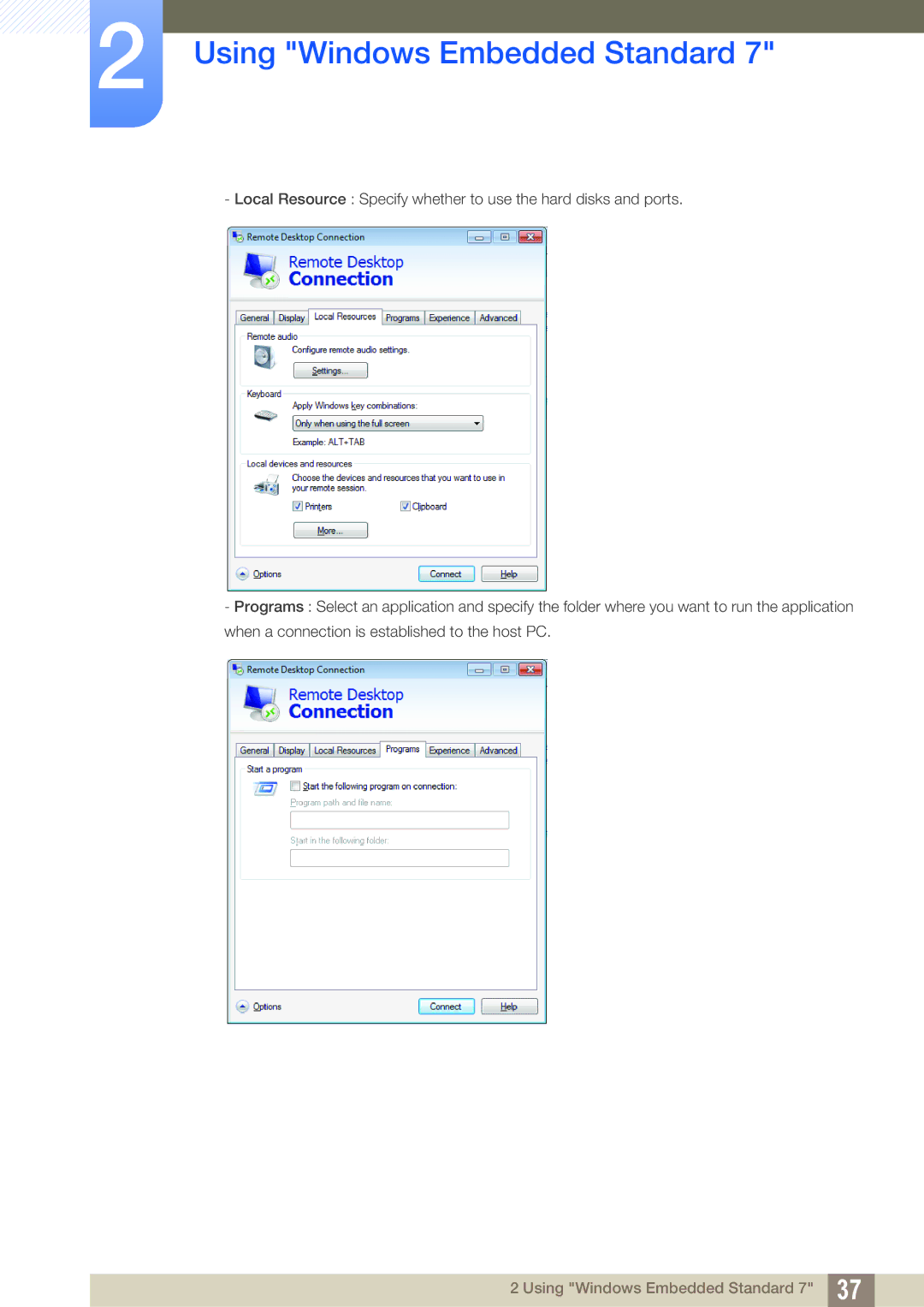 Samsung LF19TSWTBDN/EN, LF24TSWTBDN/EN, LF22TSWTBDN/EN, LF19TSWTBDN/XJ, LF24TSWTBDN/XJ manual Using Windows Embedded Standard 