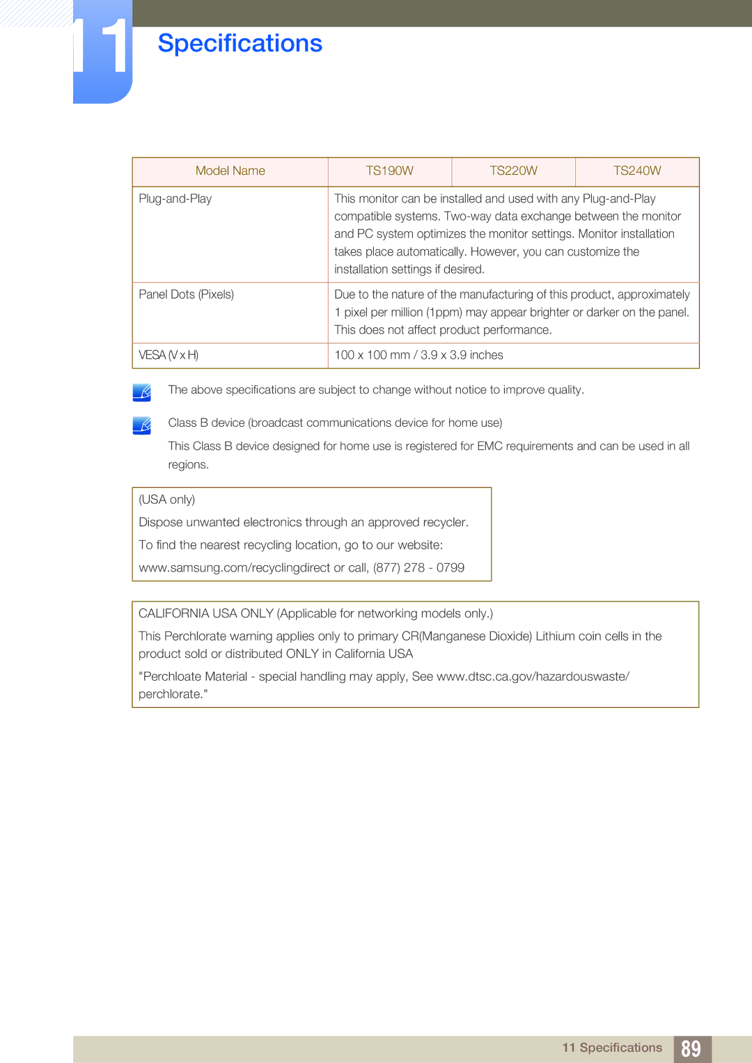 Samsung LF24TSWTBDN/NG, LF24TSWTBDN/EN, LF19TSWTBDN/EN, LF22TSWTBDN/EN Takes place automatically. However, you can customize 