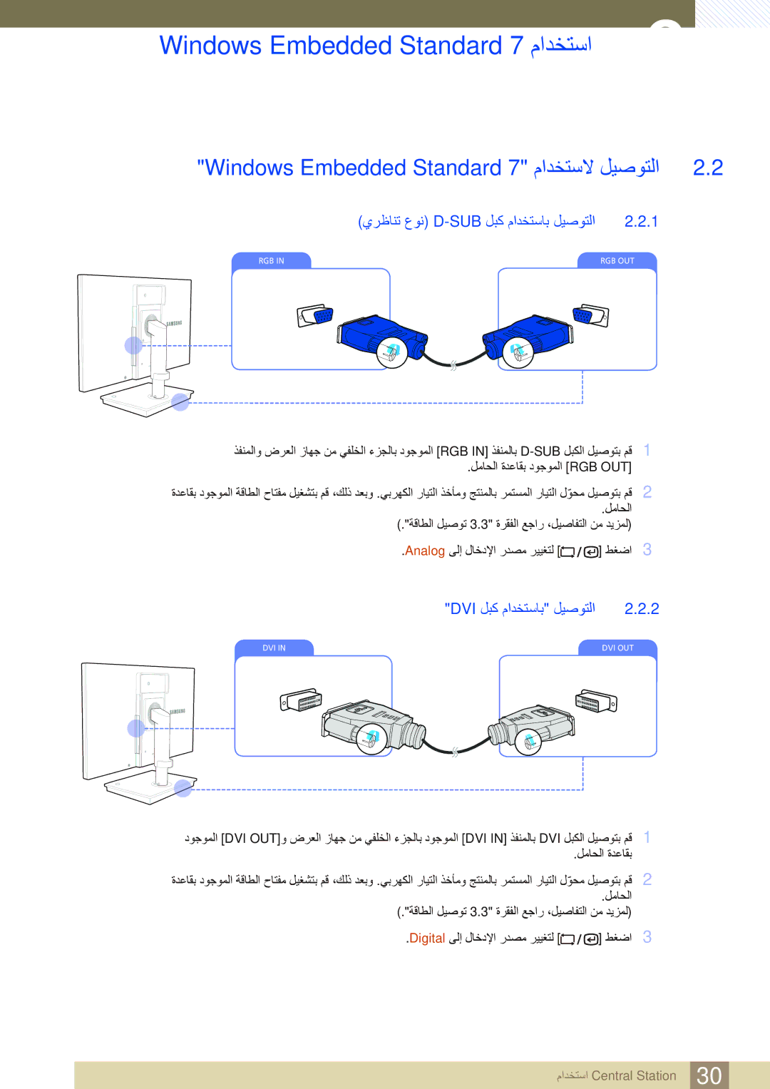 Samsung LF24TSWTBDN/EN, LF19TSWTBDN/EN WindowsEmbedded Standard 7 ﻡﺍﺪﺨﺘﺳﺍ, Windows Embedded Standard 7 ﻡﺍﺪﺨﺘﺳﻻ ﻞﻴﺻﻮﺘﻟﺍ 