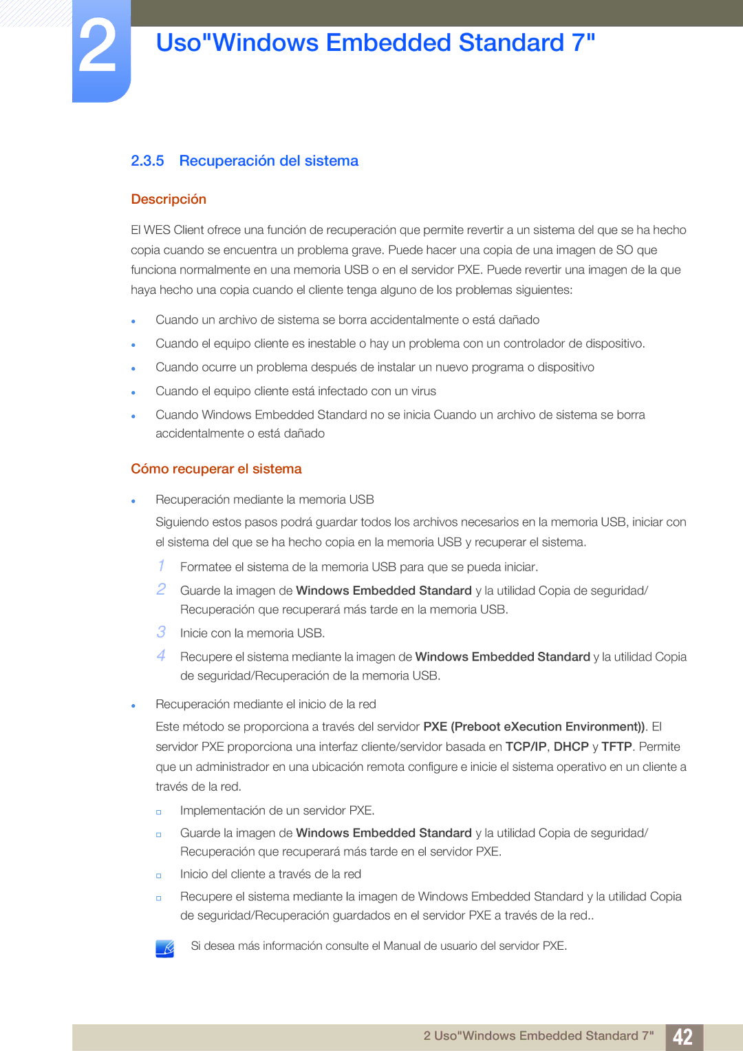 Samsung LF24TSWTBDN/EN, LF19TSWTBDN/EN, LF22TSWTBDN/EN Recuperación del sistema, Descripción, Cómo recuperar el sistema 