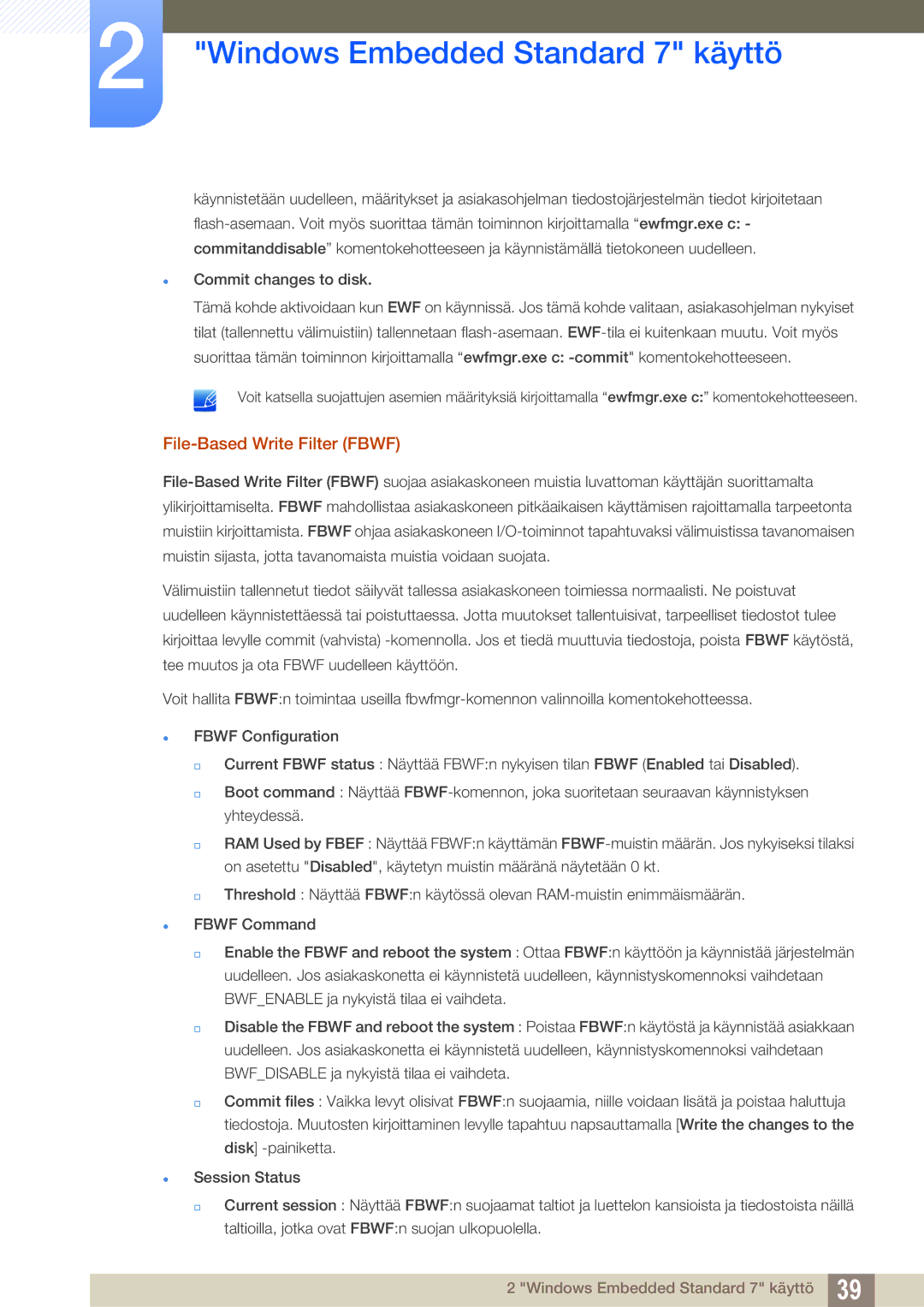 Samsung LF24TSWTBDN/EN, LF19TSWTBDN/EN, LF22TSWTBDN/EN manual File-Based Write Filter Fbwf 