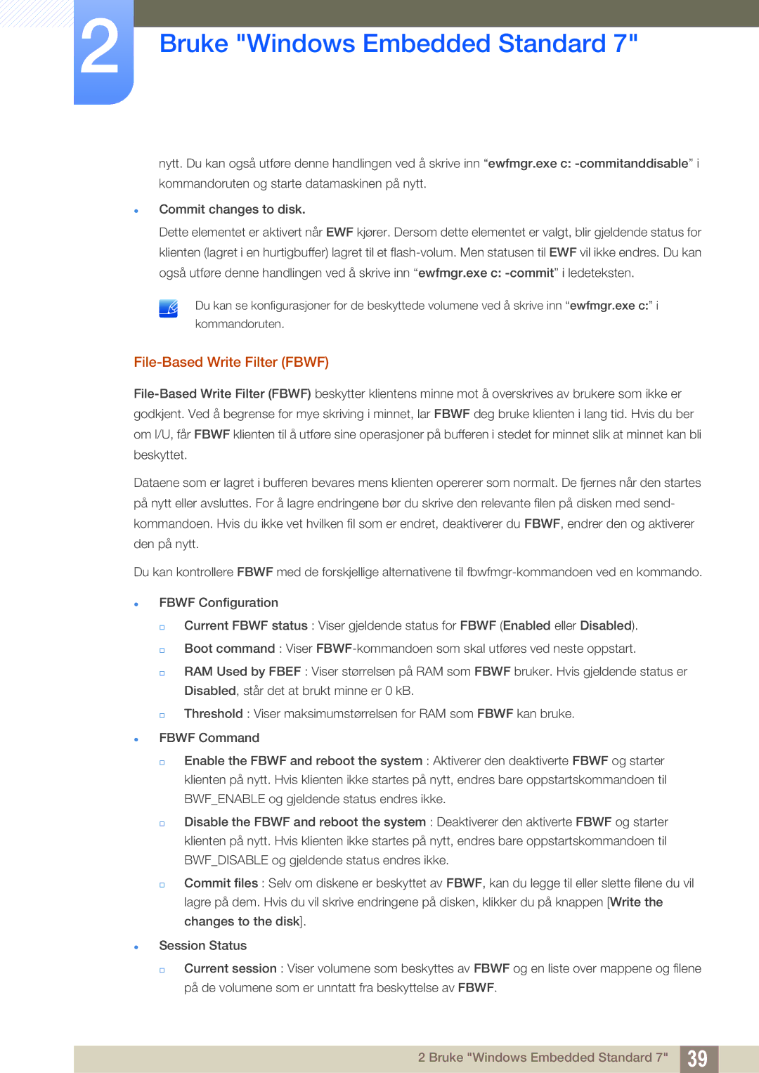 Samsung LF24TSWTBDN/EN, LF19TSWTBDN/EN, LF22TSWTBDN/EN manual File-Based Write Filter Fbwf 