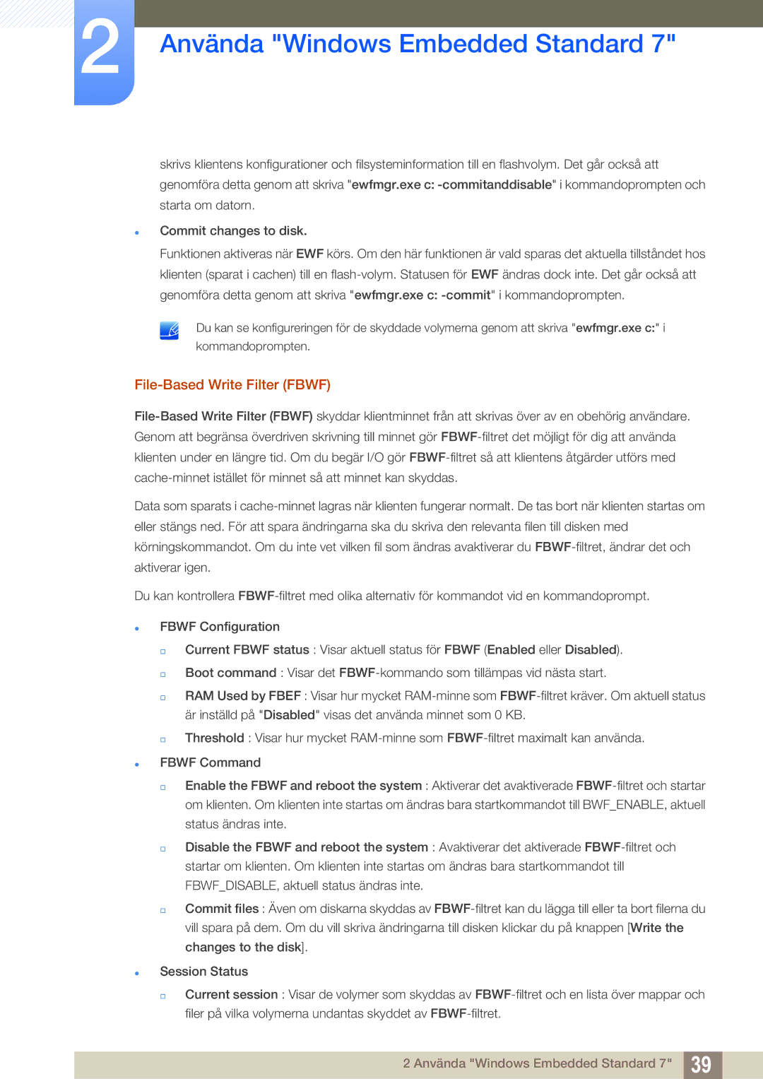 Samsung LF24TSWTBDN/EN, LF19TSWTBDN/EN, LF22TSWTBDN/EN manual File-Based Write Filter Fbwf 