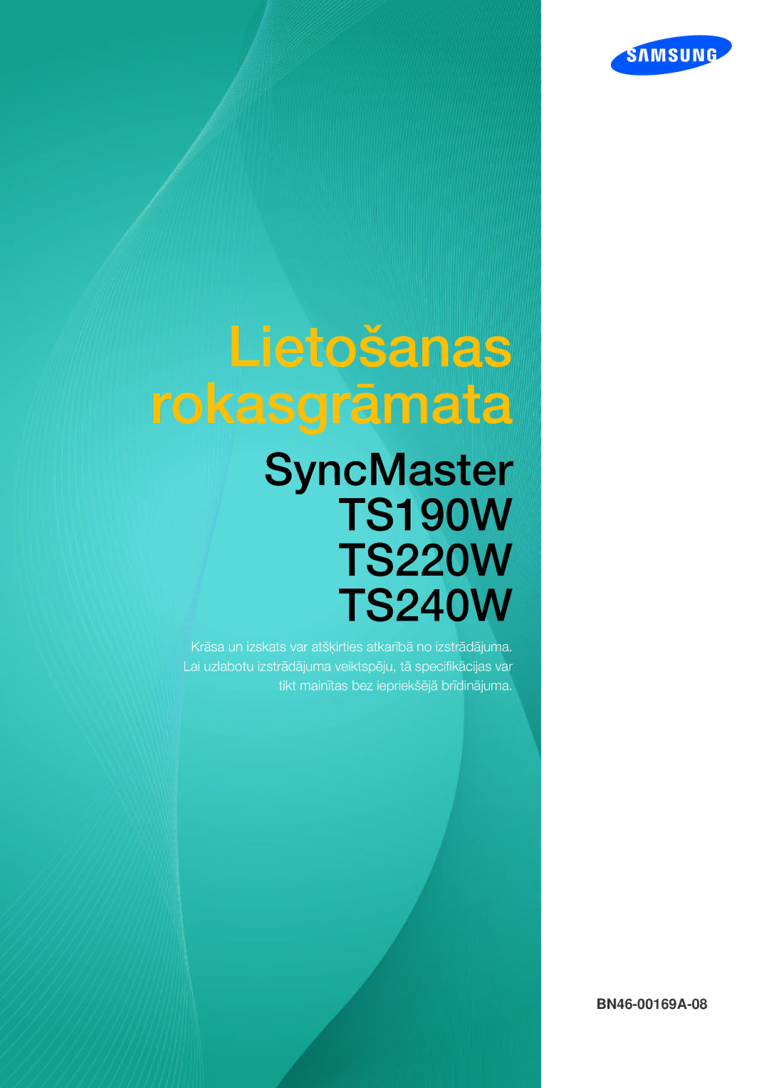 Samsung LF19TSWTBDN/EN, LF24TSWTBDN/EN, LF22TSWTBDN/EN manual Lietošanas Rokasgrāmata 