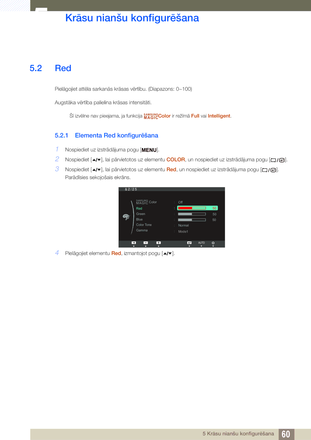 Samsung LF24TSWTBDN/EN, LF19TSWTBDN/EN, LF22TSWTBDN/EN manual Elementa Red konfigurēšana 