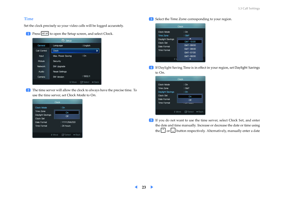 Samsung LF24VPNLB/EN, LF24VPNLB/XJ, LF24VPNLBSEN manual Time 