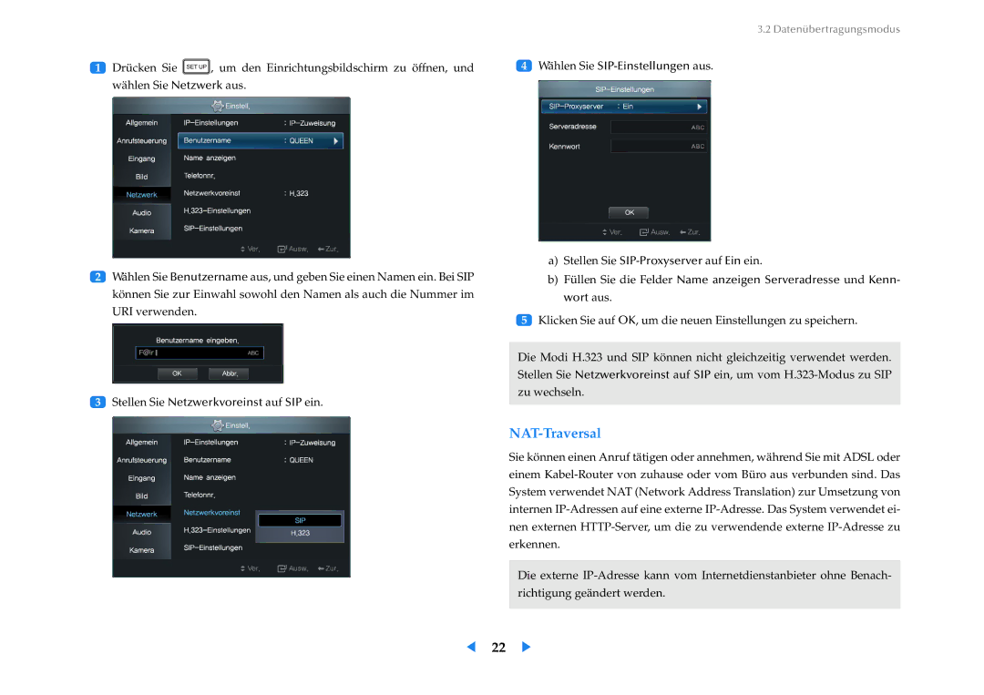 Samsung LF24VPNLB/EN manual NAT-Traversal 