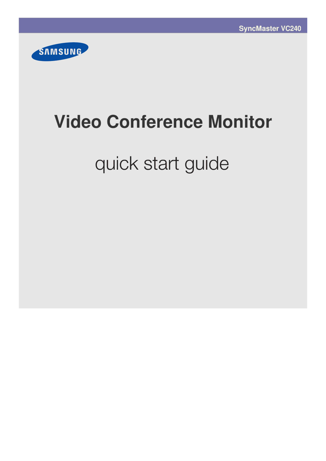 Samsung LF24VPNLB/EN manual Videokonferensmonitor 