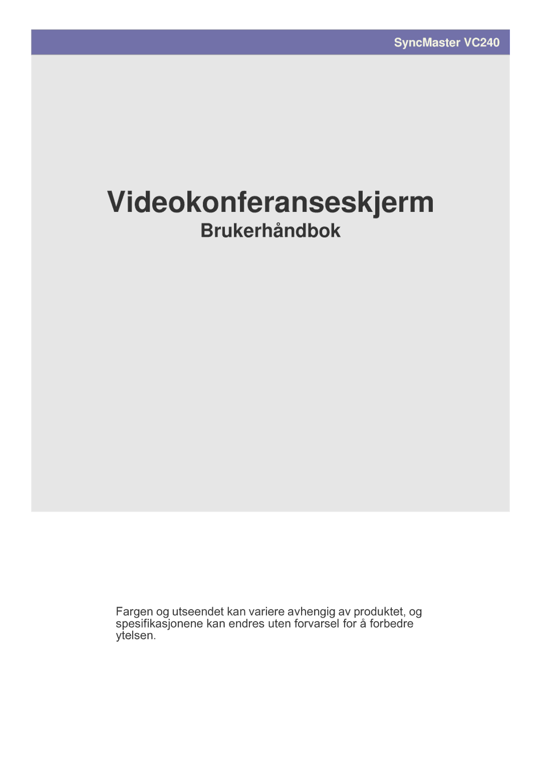 Samsung LF24VPNLB/EN manual Videokonferenceskærm 