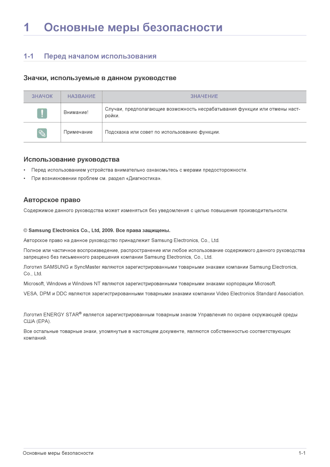 Samsung LF24VPNLB/EN Перед началом использования, Значки, используемые в данном руководстве, Использование руководства 