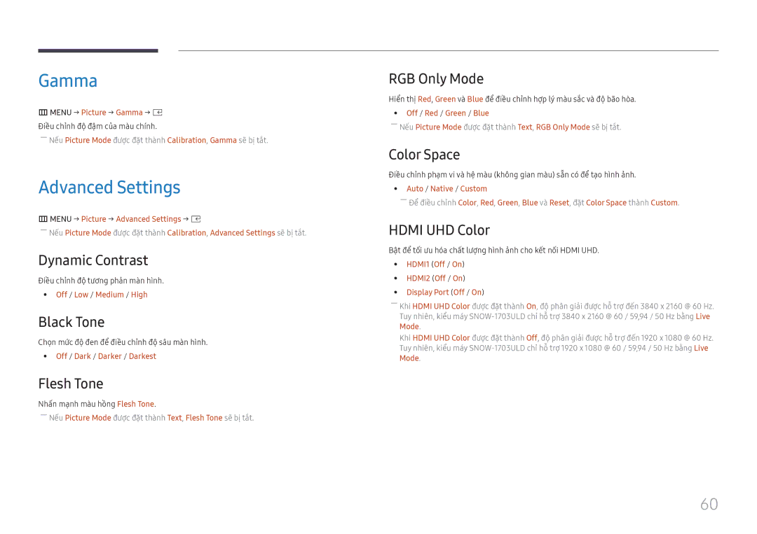 Samsung LH015IFHTAS/XV, LH015IFHSAS/XV, SBB-SNOWH3U/XV manual Gamma, Advanced Settings 