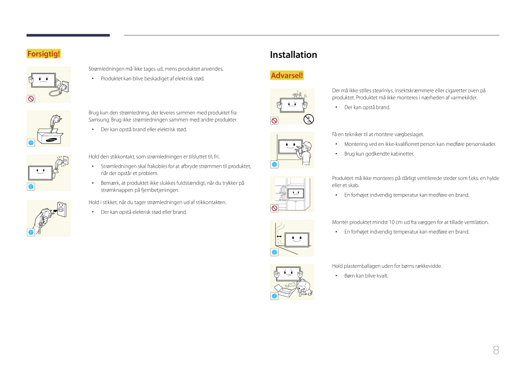 Samsung LH105QMDNC/EN manual Installation 