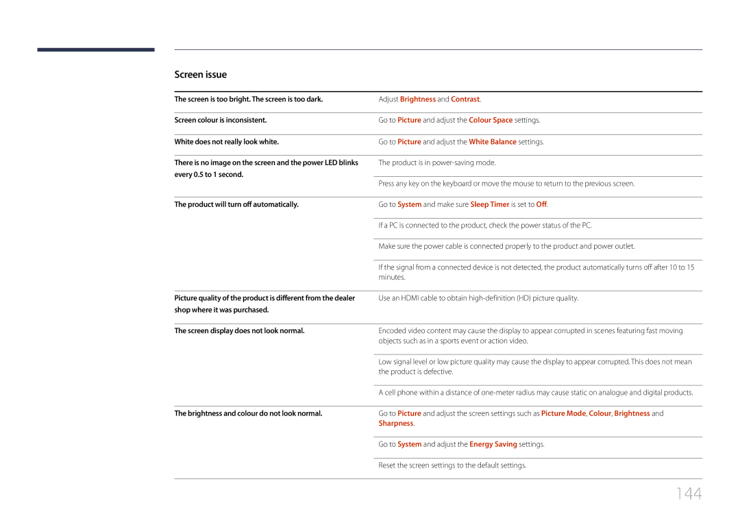 Samsung LH10DBDPLBC/EN, LH10DBDPLBC/CH manual 144, Adjust Brightness and Contrast 