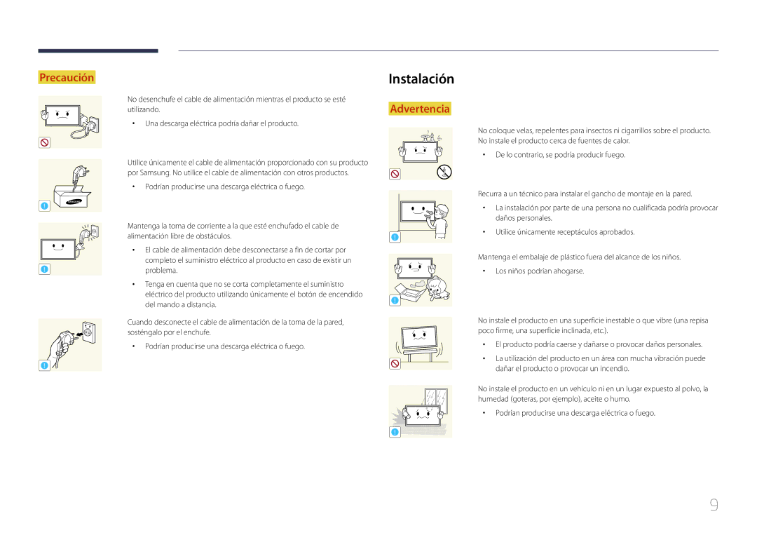 Samsung LH10DBDPLBC/EN manual Instalación 