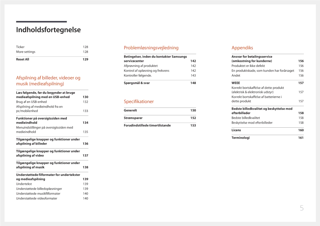 Samsung LH10DBDPLBC/EN manual Specifikationer 