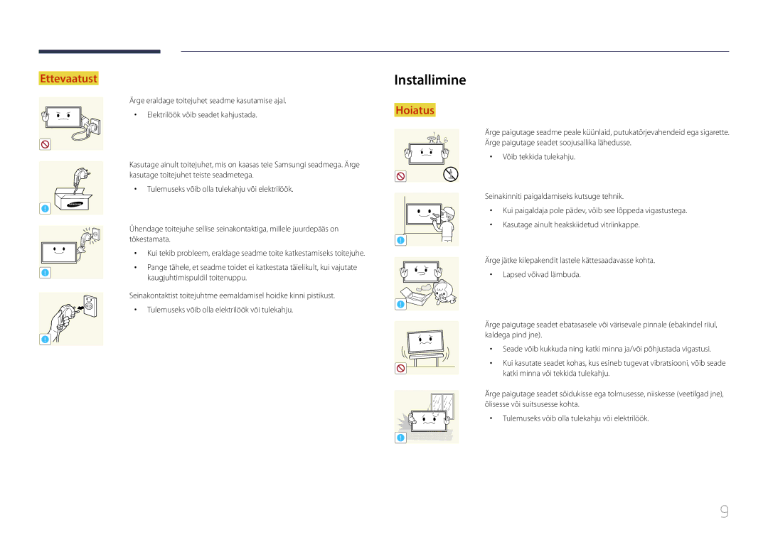 Samsung LH10DBDPLBC/EN manual Installimine 