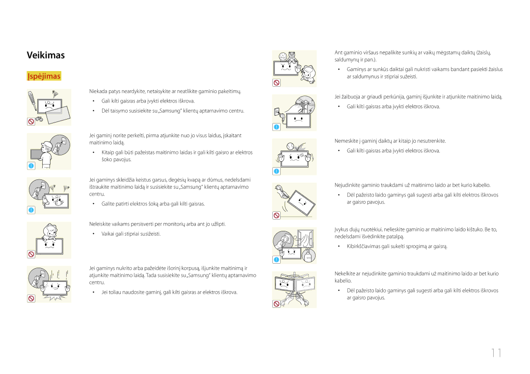 Samsung LH10DBDPLBC/EN manual Veikimas 