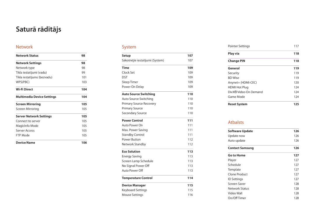 Samsung LH10DBDPLBC/EN manual Network 