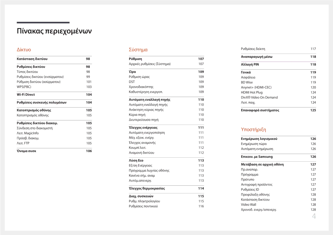 Samsung LH10DBDPLBC/EN manual Δίκτυο 