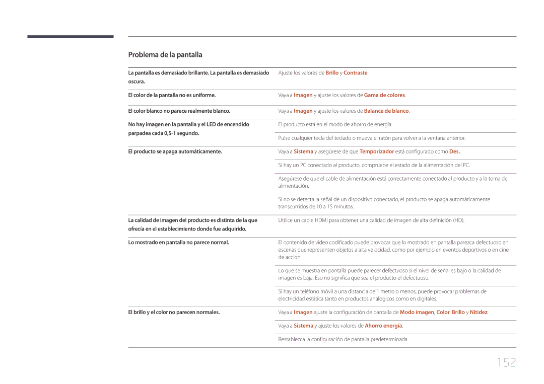 Samsung LH10DBEPPBB/EN, LH10DBEPTGC/EN, LH10DBEPEBB/EN manual 152 