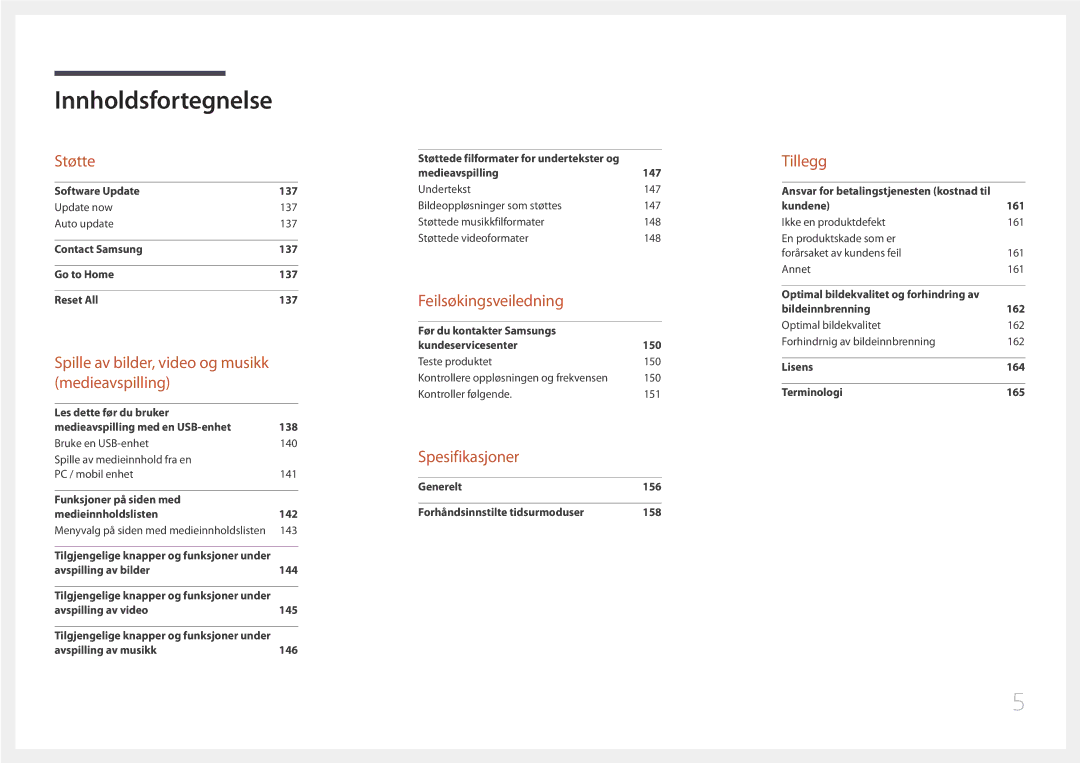 Samsung LH10DBEPPBB/EN, LH10DBEPTGC/EN, LH10DBEPEBB/EN manual Støtte 