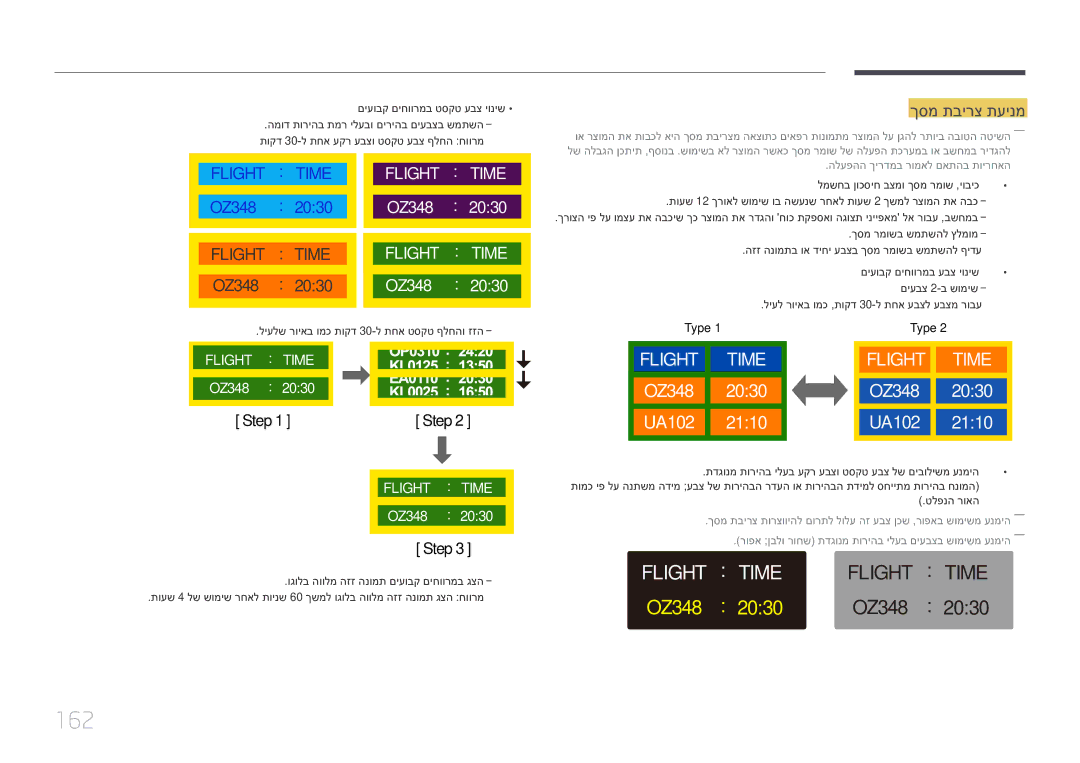 Samsung LH10DBEPTGC/EN, LH10DBEPEBB/EN manual 162, ךסמ תבירצ תעינמ 