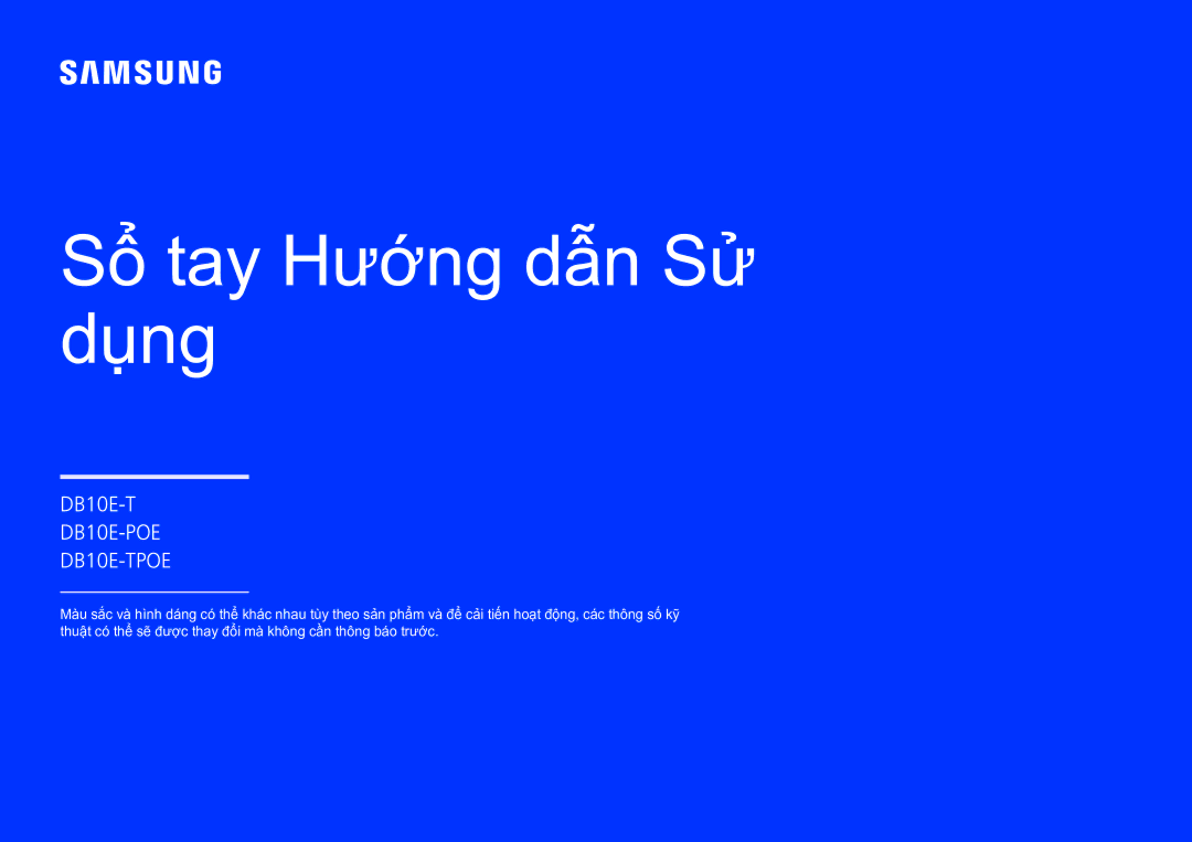 Samsung LH10DBEPTGC/XY manual Sổ tay Hướng dẫn Sử dụng 