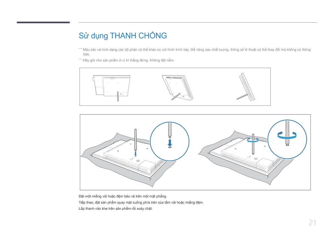 Samsung LH10DBEPTGC/XY manual Sử dụng Thanh Chống 