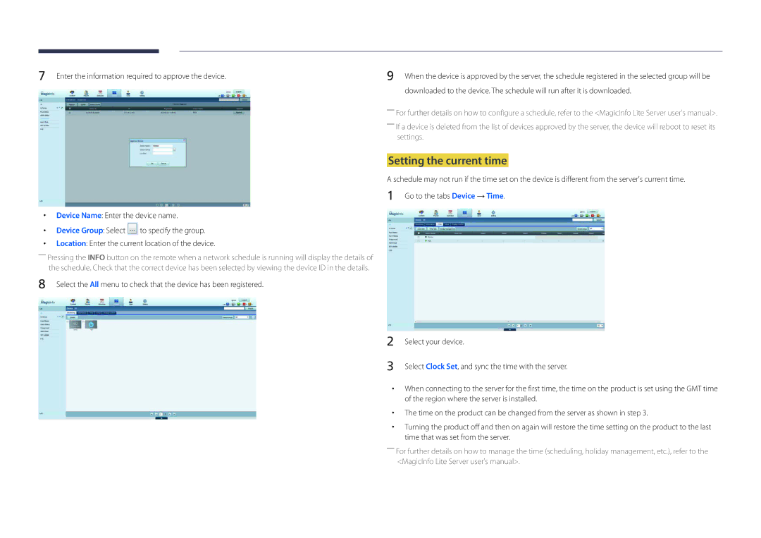 Samsung LH22DBDPLGC/EN, LH22DBDPLGC/UE manual Setting the current time, To specify the group 