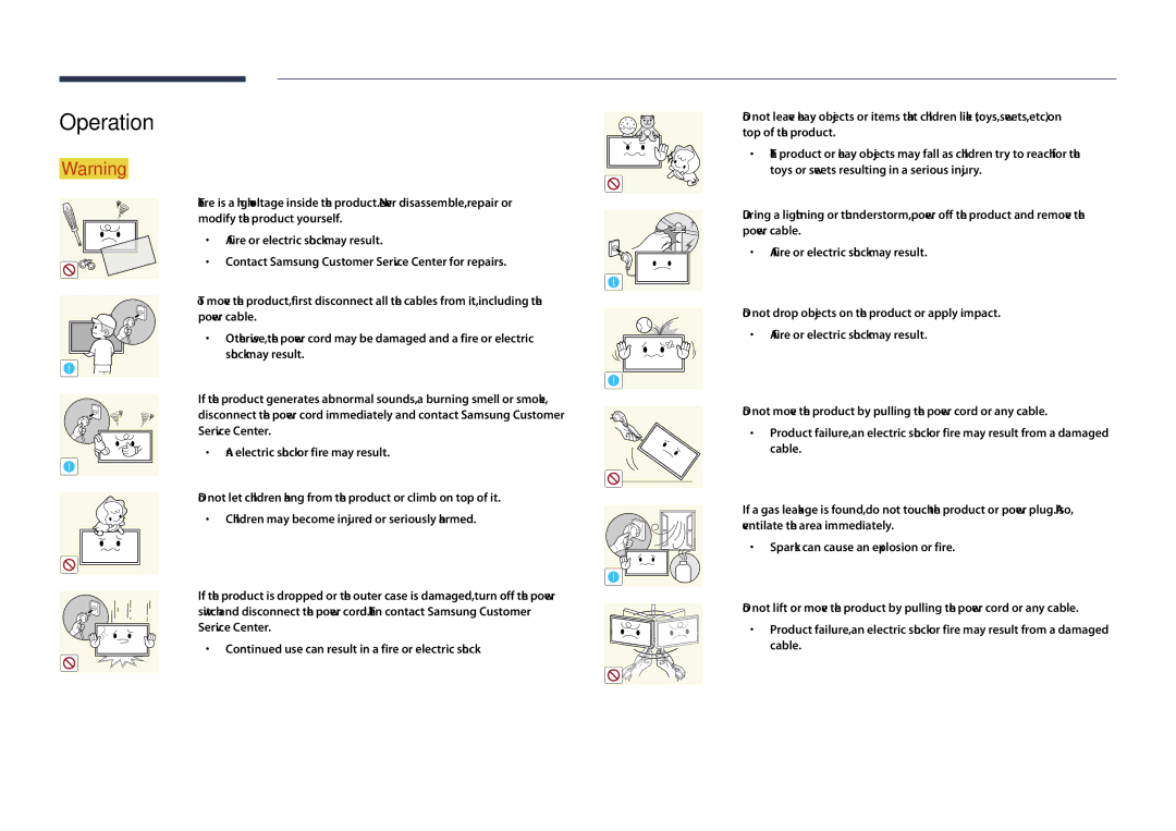 Samsung LH22DBDPLGC/UE, LH22DBDPLGC/EN manual Operation 