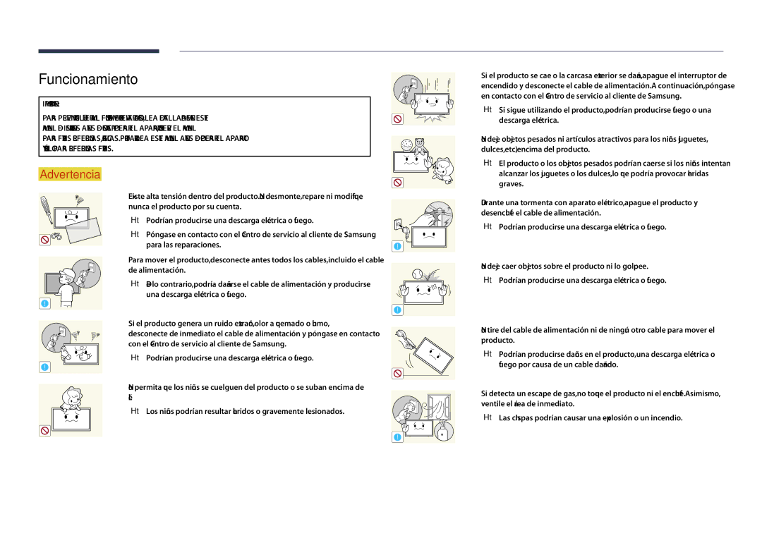 Samsung LH22DBDPLGC/EN manual Funcionamiento, Importante 