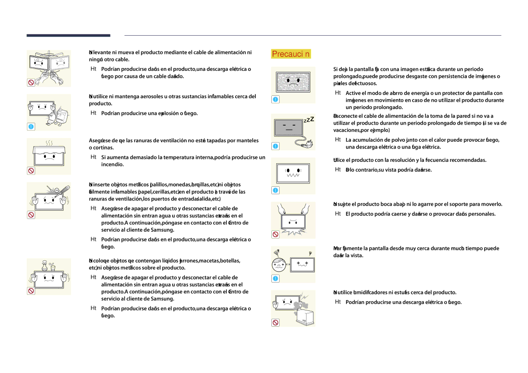 Samsung LH22DBDPLGC/EN manual Ranuras de ventilación, los puertos de entrada/salida, etc 