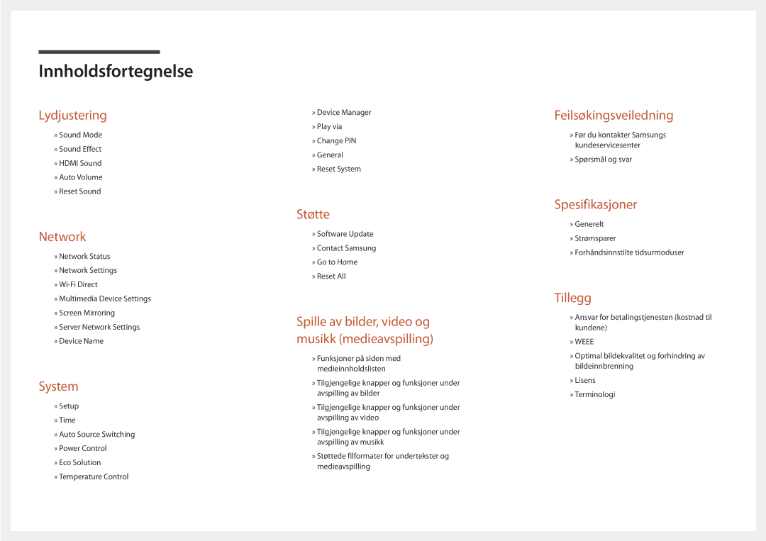 Samsung LH22DBDPLGC/EN manual Lydjustering 