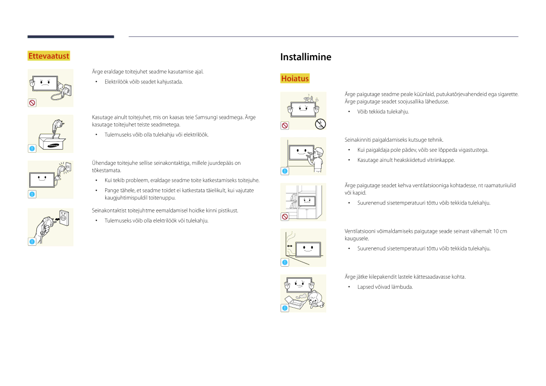 Samsung LH22DBDPLGC/EN manual Installimine 