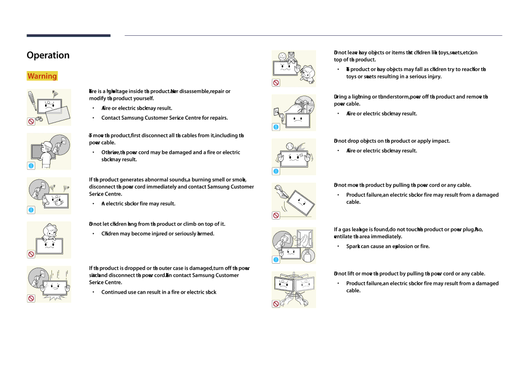 Samsung LH22DBDPSGC/CH, LH22DBDPSGC/EN, LH22DBDPSGC/NG, LH22DBDPSGC/UE, LH22DBDPSGC/XY manual Operation 