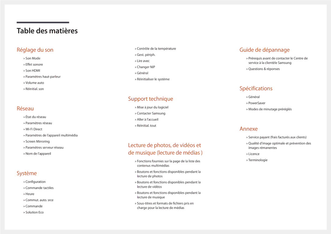 Samsung LH22DBDPSGC/EN manual Spécifications 