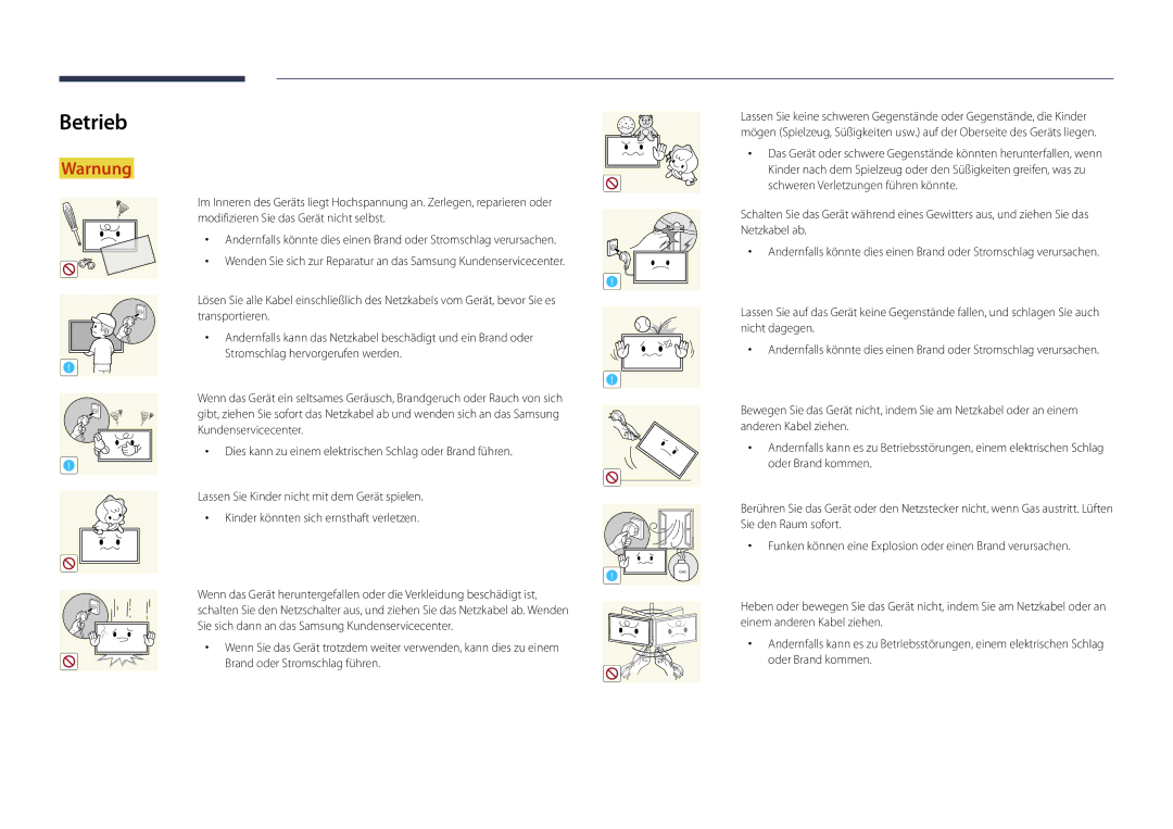 Samsung LH22DBDPSGC/EN manual Betrieb 