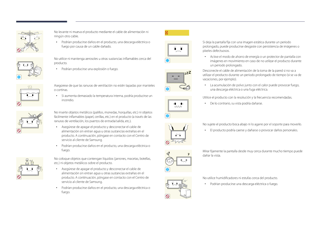 Samsung LH22DBDPSGC/EN manual Ranuras de ventilación, los puertos de entrada/salida, etc 