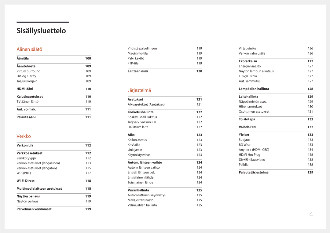 Samsung LH22DBDPTGC/EN manual Äänen säätö 