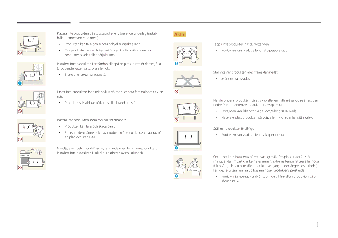 Samsung LH22DBDPTGC/EN manual En plan och stabil yta 