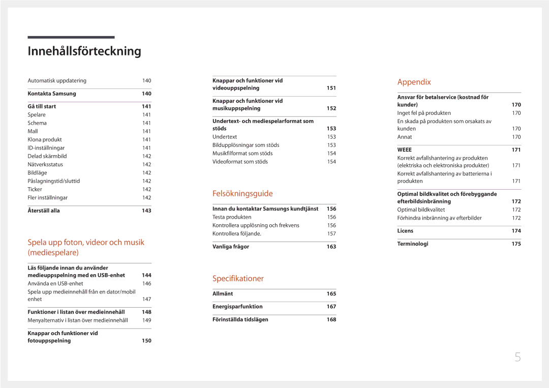 Samsung LH22DBDPTGC/EN manual Specifikationer 