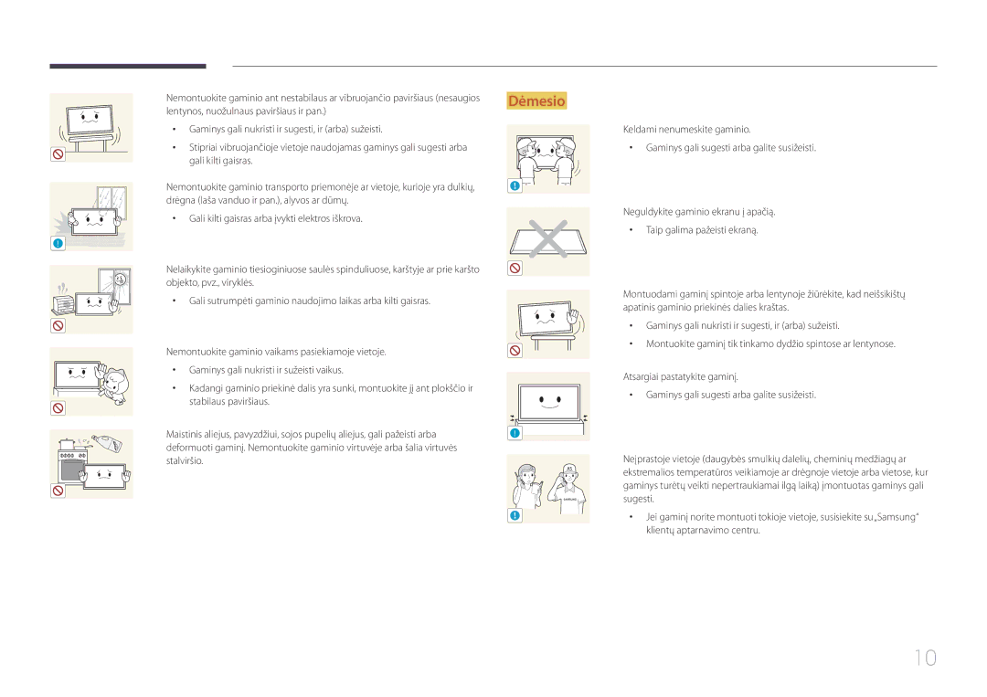 Samsung LH22DBDPTGC/EN manual Stalviršio 