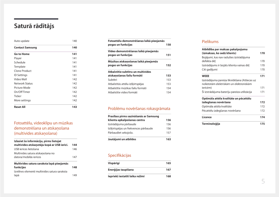 Samsung LH22DBDPTGC/EN manual Specifikācijas 