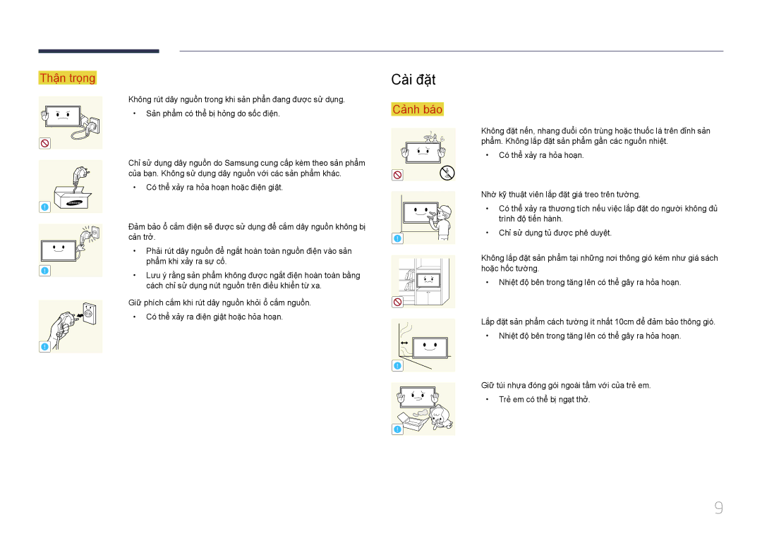 Samsung LH22DBDPTGC/XY manual Cài đặt 