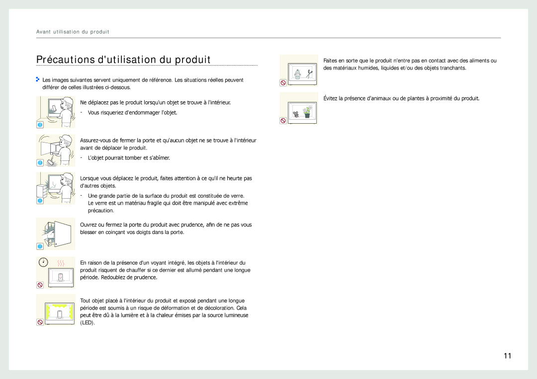 Samsung LH22NLBVLVC/EN manual Précautions dutilisation du produit 