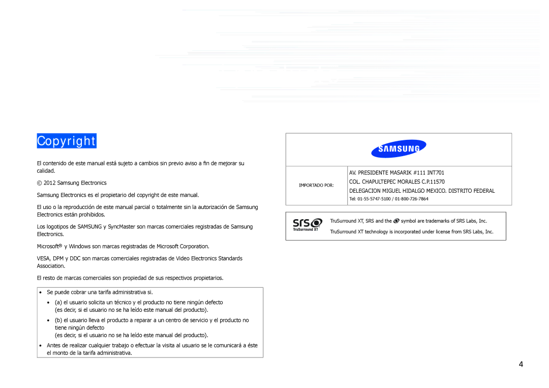 Samsung LH22NLBVLVC/EN manual Antes de usar el producto, Copyright 