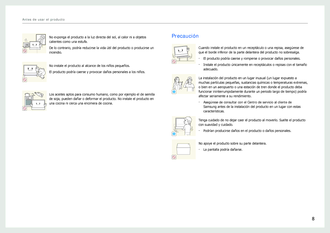 Samsung LH22NLBVLVC/EN manual Afectar seriamente a su rendimiento 